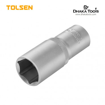 TOLSEN Deep Socket Wrench 1/2" Drive (12mm) Industrial Grade 16562