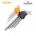 TOLSEN 9Pcs Extra-Long Arm Hex Key Set Allen Wrench (1.5/2/2.5/3/4/5/6/8/10mm) Model: 20049