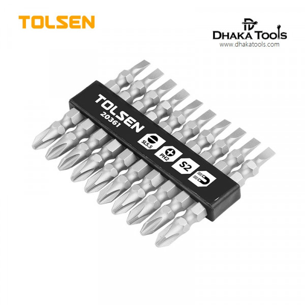 TOLSEN 10Pcs Double End Screwdriver Bits Set Model: 20361