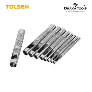 TOLSEN Hole Leather Puncher Craft Set (2.5/3/4/5/6/7/8/9/10mm) Belt Hollow 25093