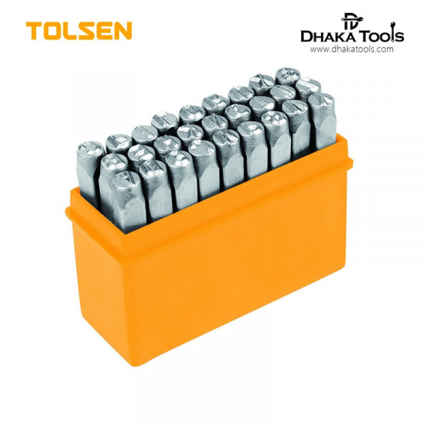 TOLSEN 27Pcs Steel Letter Punch Stamp Set (3mm) Model: 25101