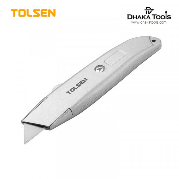 TOLSEN Retractable Utility Cutter (61x19mm) Aluminium Body Box Cutter Model: 30008