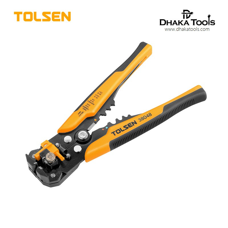 TOLSEN Industrial Automatic Wire Stripper (200mm, 8 inch) Zinc Alloy Head Model: 38048