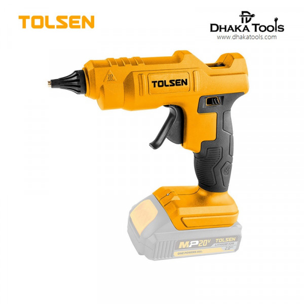 Tolsen 20V Li-ion Cordless Glue Gun with 3Pcs Glue Stick (Not Included Battery and Charger) Model 87316