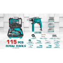 TOTAL 115 Pcs Tools Set Household Tool kit Model: THKTHP1152 