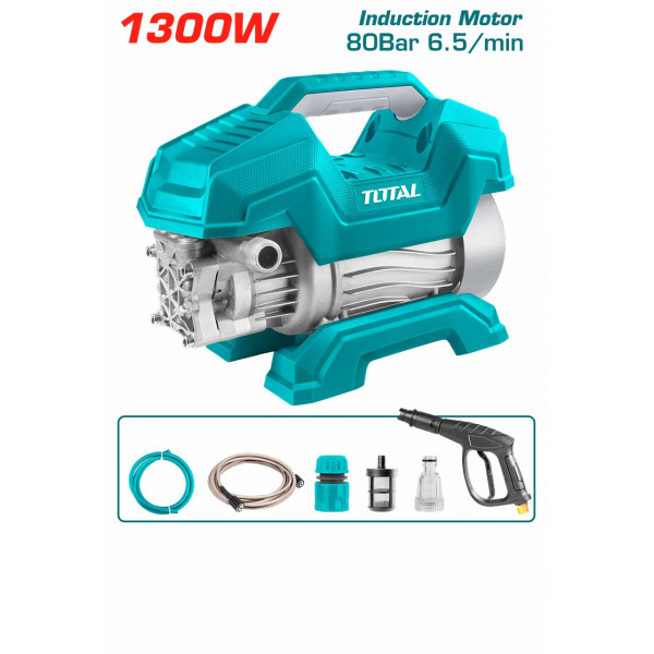 Total 1300W, 80 Bar High Pressure Washer, Copper wire induction motor, Model: TGT11216