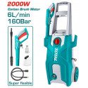 TOTAL TGT11376 High Pressure Washer – 160Bar (2320 PSI), 2000W, Powerful Car Washer