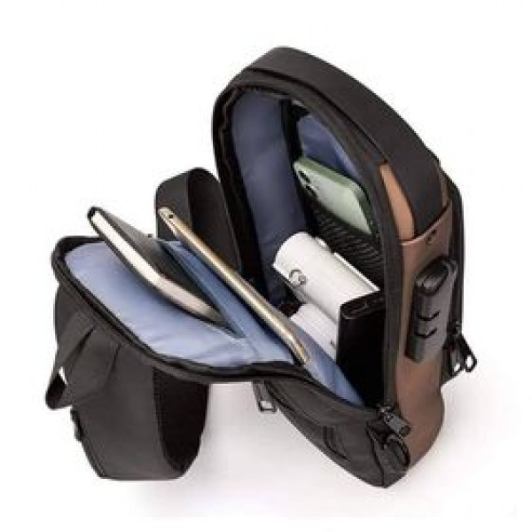 Usb bag with moneybag free ( Brown shape black body )