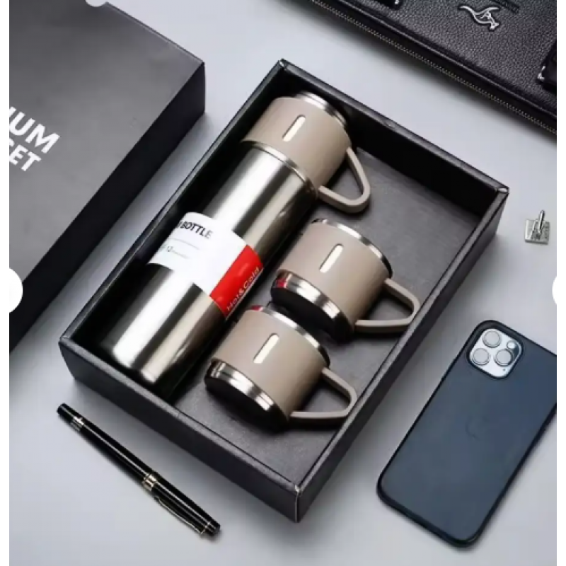 Vacuum Flask Set (Silver)