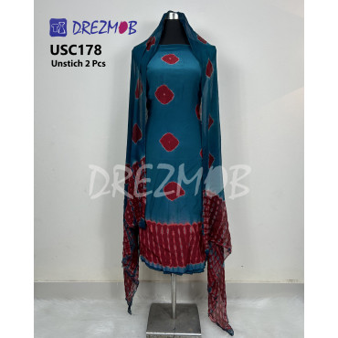 Unstitched Silk 2 Pcs USC178 (Tie-Dye) 