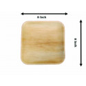 8 Inch Snacks Square Plate  - 6 Pcs