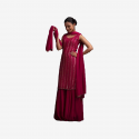 Women Kurta and Sharara Set Georgette (Red)