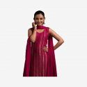 Women Kurta and Sharara Set Georgette (Red)