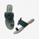 Women Green Flats Sandal