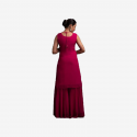 Women Kurta and Sharara Set Georgette (Red)