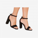 Women Black Heels Sandal
