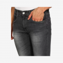 Men Slim Mid Rise Grey Jeans