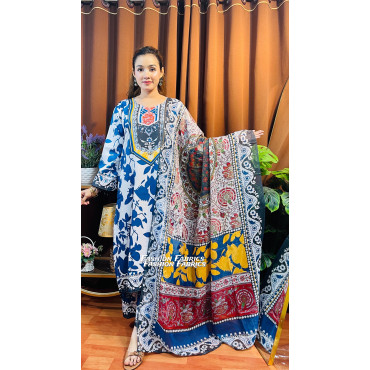 গুলবাহার ডিজিটাল প্রিন্ট  ড্রেস
