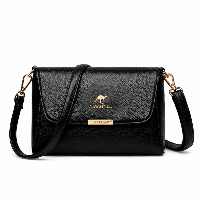 New Style Kangaroo Shoulder Bag with Adjustable Strap (Black)