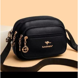 Kangaroo stylish 5 gippper Bag (Black)