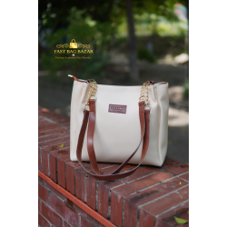 Signature Classic shoulder women's tote bags ( Cream) 