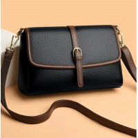 Genuine Soft Leather Handbag (Black)