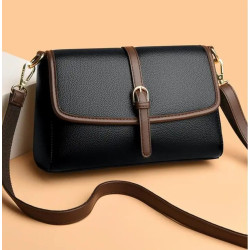 Genuine Soft Leather Handbag (Black)