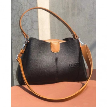 Foxer Casual Tote Handbag( Black )