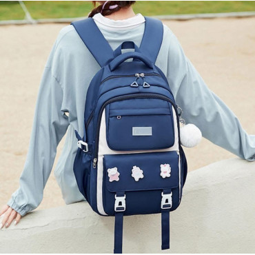 Academy Style Doll  School & Travel Backpack (Navy Blue)