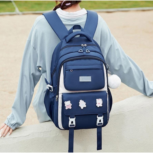 Academy Style Doll  School & Travel Backpack (Navy Blue)