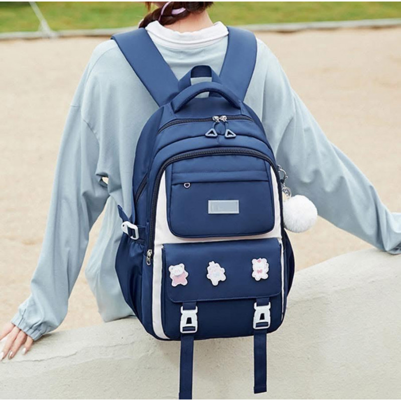 Academy Style Doll  School & Travel Backpack (Navy Blue)