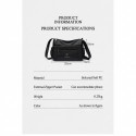 Soft Leather Women Crossbody Bag ( Black )