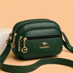 Kangaroo stylish 5 gippper Bag (Green)