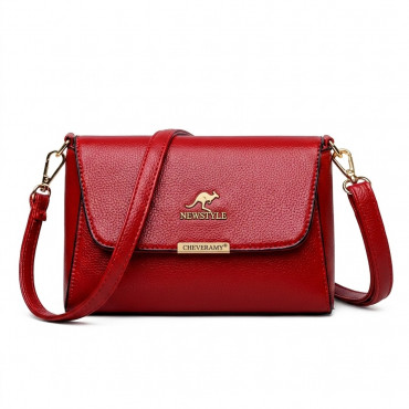 New Style Kangaroo Shoulder Bag with Adjustable Strap (Red Meroon)