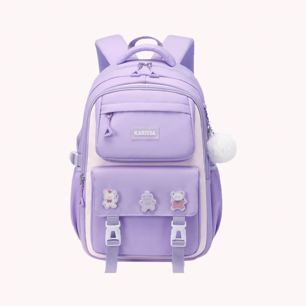 Academy Style Doll School & Travel Backpack (Purple)