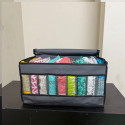 1 Pics Transparent Full cover Cloth Organizer box(Ash/ছাই কালার)
