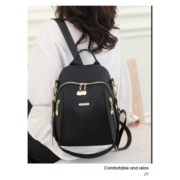 New Female Backpacks High Capacity Waterproof Bags( China 1 Black)