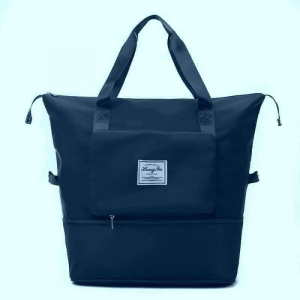 Super Large Capacity Folding Bag Travel Bags(Navy Blue)