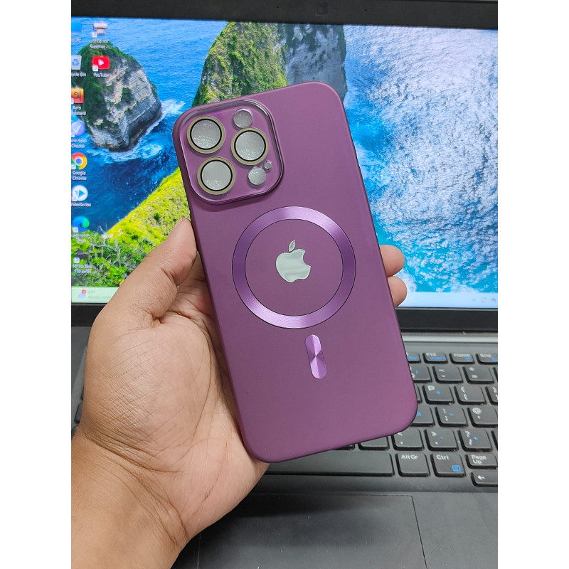 Luxury Magnetic Wireless Charging Case For iPhone with Logo
