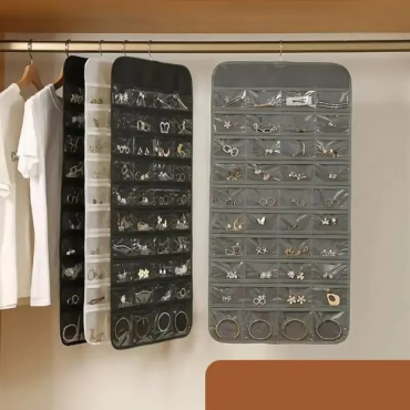 Hanging Storage Bag Jewelry Rack Necklace Bracelet Earrings Ring Watches Accessories Organizer with Hook