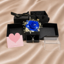 Large Preserved Rose Lighting System With Necklace Set