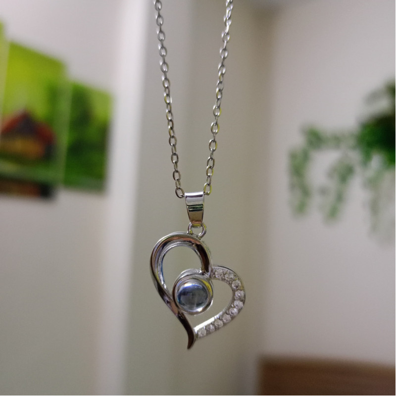 ১০০ ভাষায় I love U লেখা নেকলেস|100 Language Love Special Necklace With Box