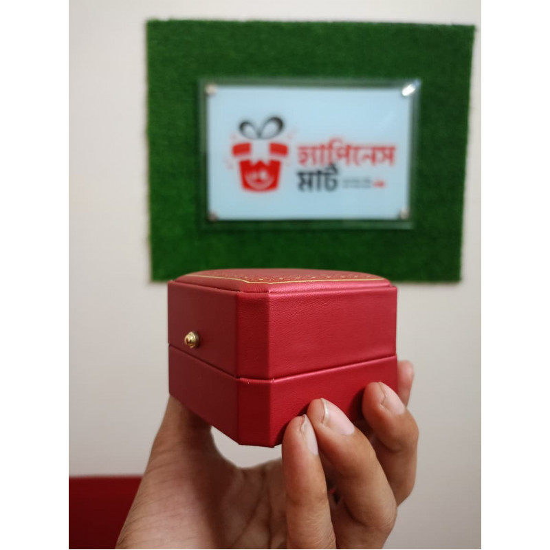 প্রিমিয়াম কাপল রিং সেট। Premium Couple Ring Set with Elegant Red Box