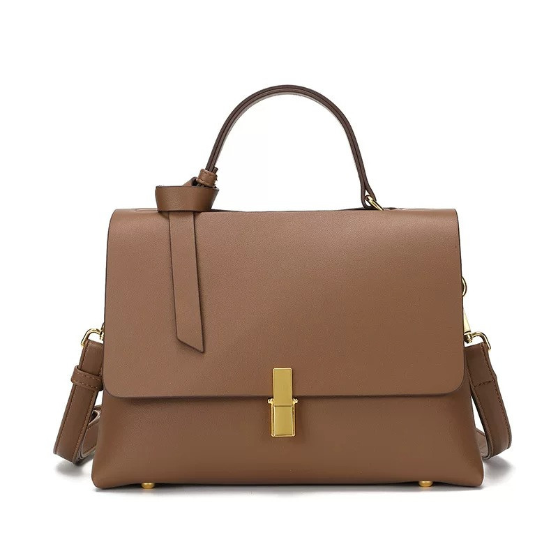 Elegant Minimalist Genuine Leather Style Versatile Crossbody & Shoulder Handbag