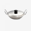Premium Bright SS Fancy Korai With Lid 2