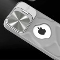 Fashion Logo Hole Magnetic Case for iPhone With Lens Protection Flip Stand Magsafe Silicone Soft Cover