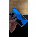 Luminous Dark Night Blue Radiant Liquid Case For iPhone