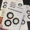 Octagonal Metal Aluminum Alloy Tempered Glass Camera Lens Protector for iPhone