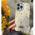 Pu Leather Texture Flowers Case for iPhone