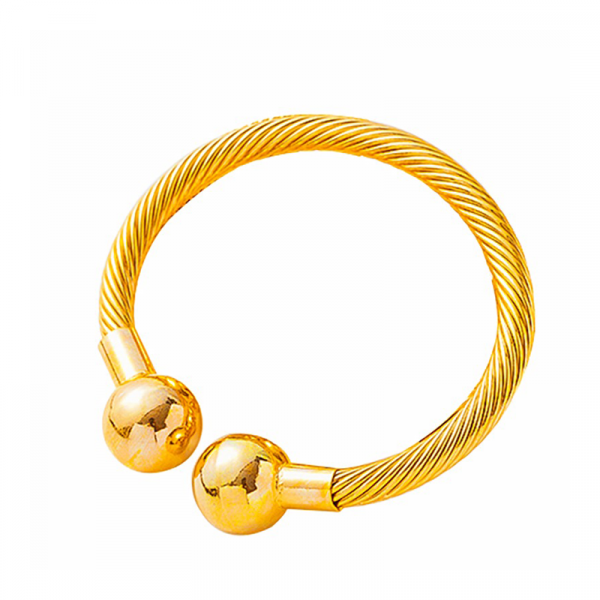 Gold Bracelets & Copper Ball Cuff Wedding Bridal